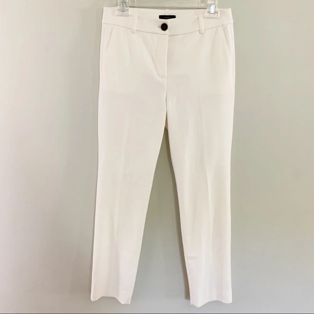 J. Crew Cream Cropped Ankle Pants